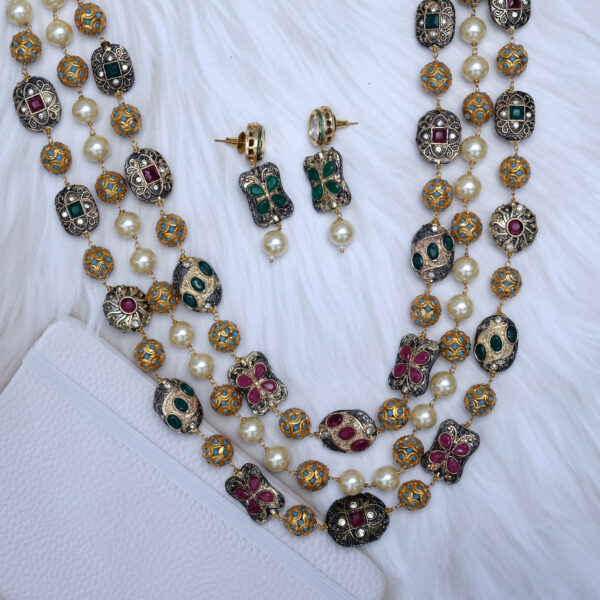 Trending Multi Color Statement Necklace - Image 4