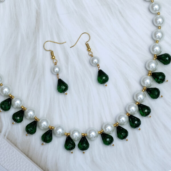 Pearl Choker Party Necklace Set - Image 4