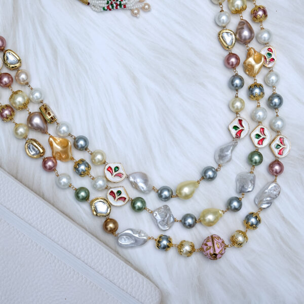 Multi Color Multi Layered Western Necklace Mala - Image 3