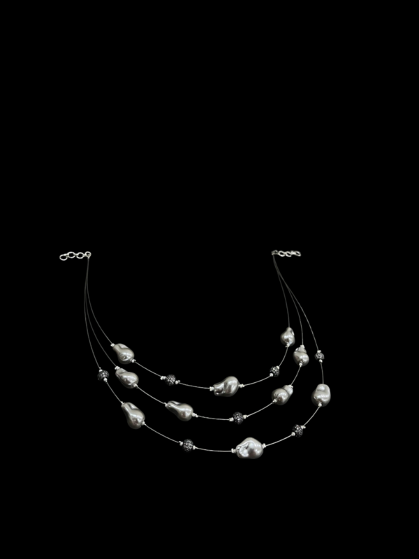 Eleganet Baroque Multi Layered Wire Necklace(CZ) For Stylish Women - Image 8