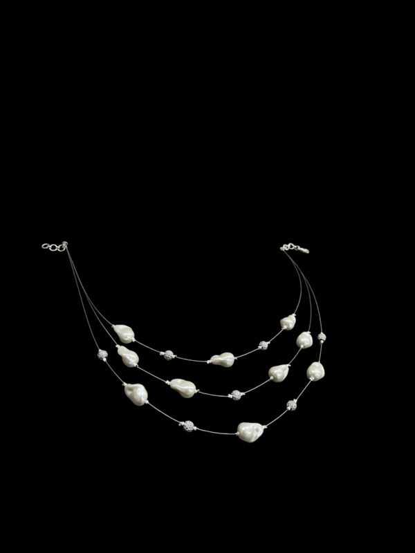 Eleganet Baroque Multi Layered Wire Necklace(CZ) For Stylish Women - Image 5