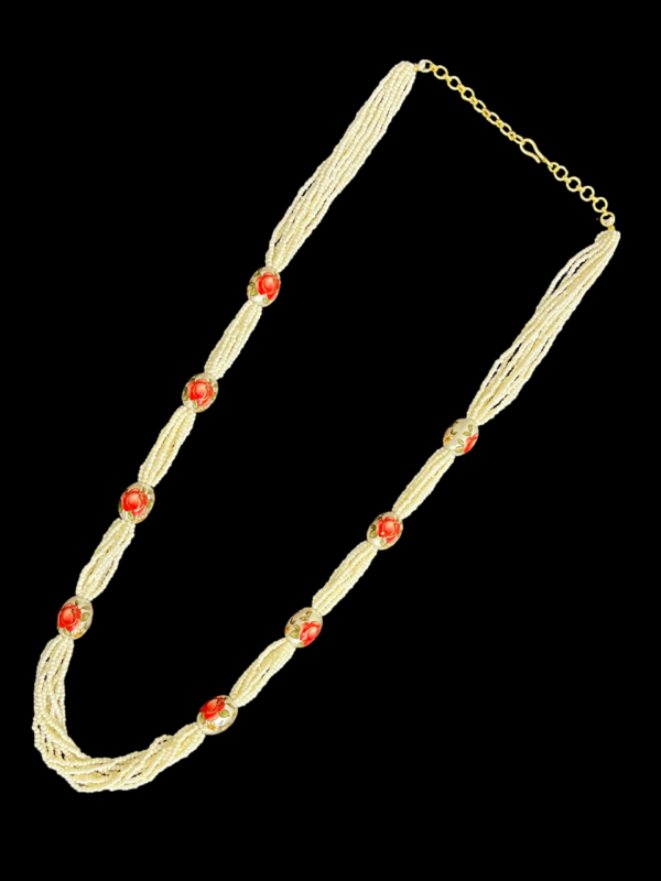 Multi Strands Foux Pearl (Enamel) Painting Beads Fancy Mala For Stylish Women - Image 2