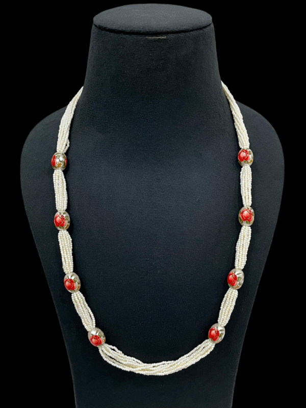 Multi Strands Foux Pearl (Enamel) Painting Beads Fancy Mala For Stylish Women