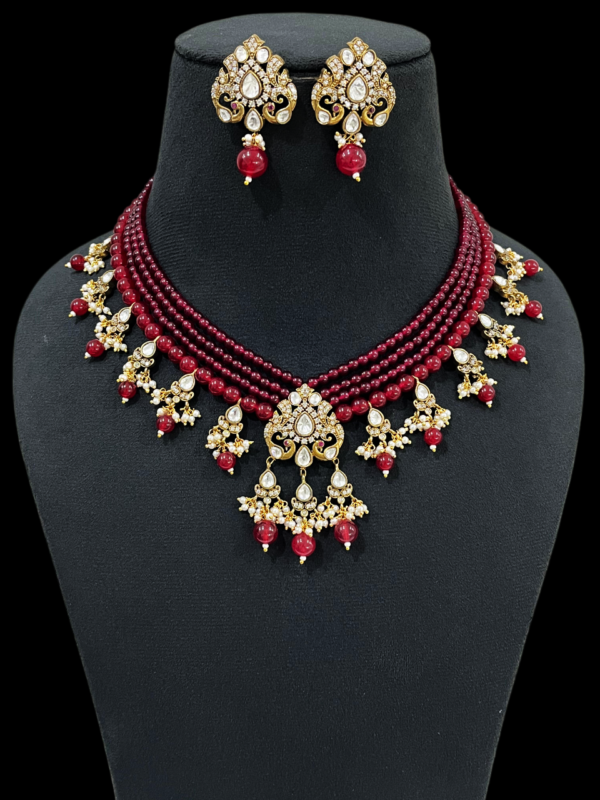 Premium Necklace set For Women Multi Layered Pearl American Dimond (CZ) Statement Choker Pendant
