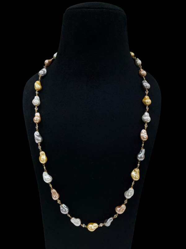Baroque Pearl Necklace Sterling  Dainty  Personalized Name Jewelry for Women