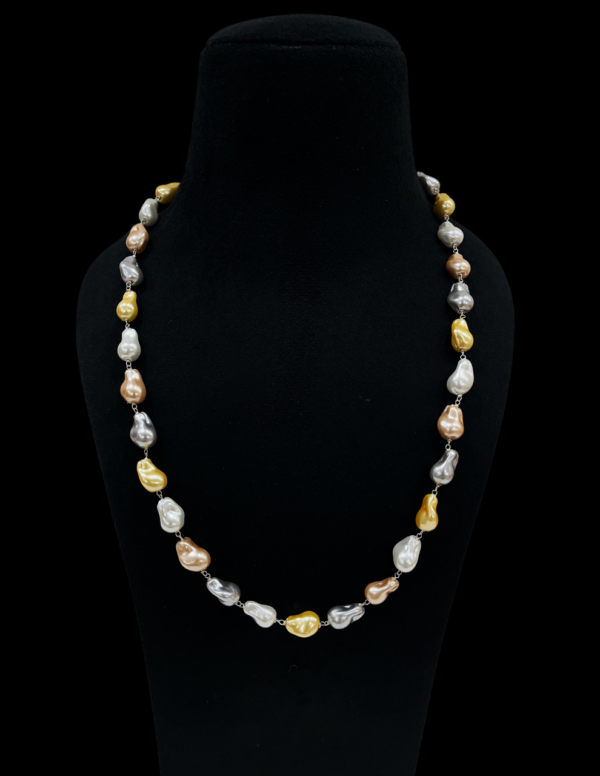Stunning Baroque Pearl Necklace Minimalist Birthday Gift for Mom Unique Design - Image 2