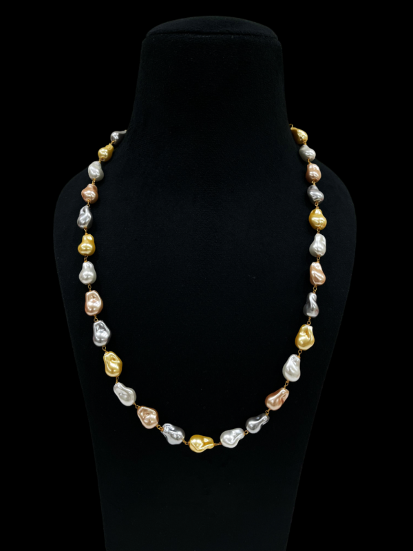 Stunning Baroque Pearl Necklace Minimalist Birthday Gift for Mom Unique Design