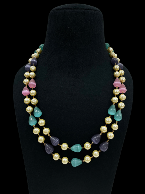 Elegent Multi layered Drop Pearl Necklace for stylish Women