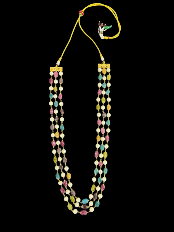 Elegant Multi color Layered Pearl Beaded Handmade Necklace  For Stylish Women - Image 2