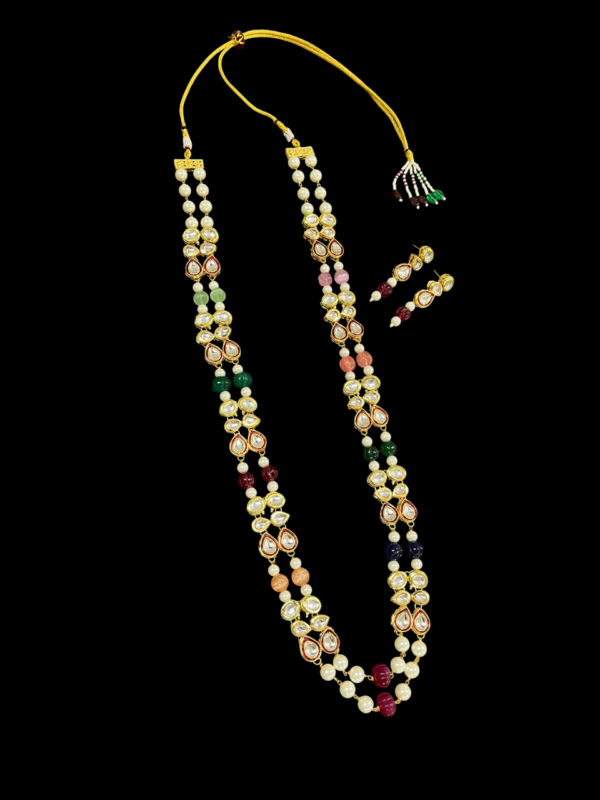 Premium Watermelon Pearl Double Layered Jewellery Set For Traditional Women - Image 2