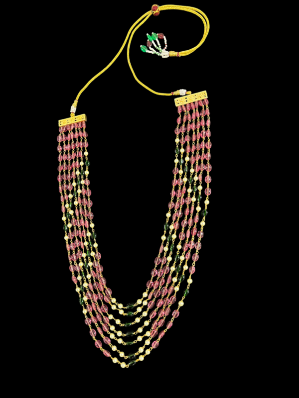 Premium Multi Layered Glass Beaded Pearl Necklace Set For Traditional Women - Image 7