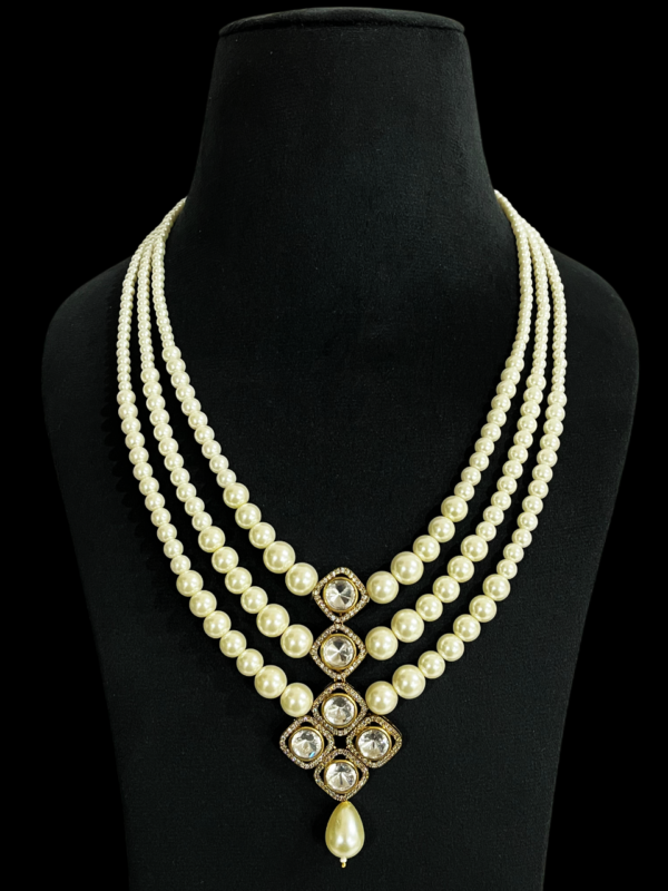 Necklace For Women Premium Pendant Multi Layered Pearl Bridal Wedding Jewellery