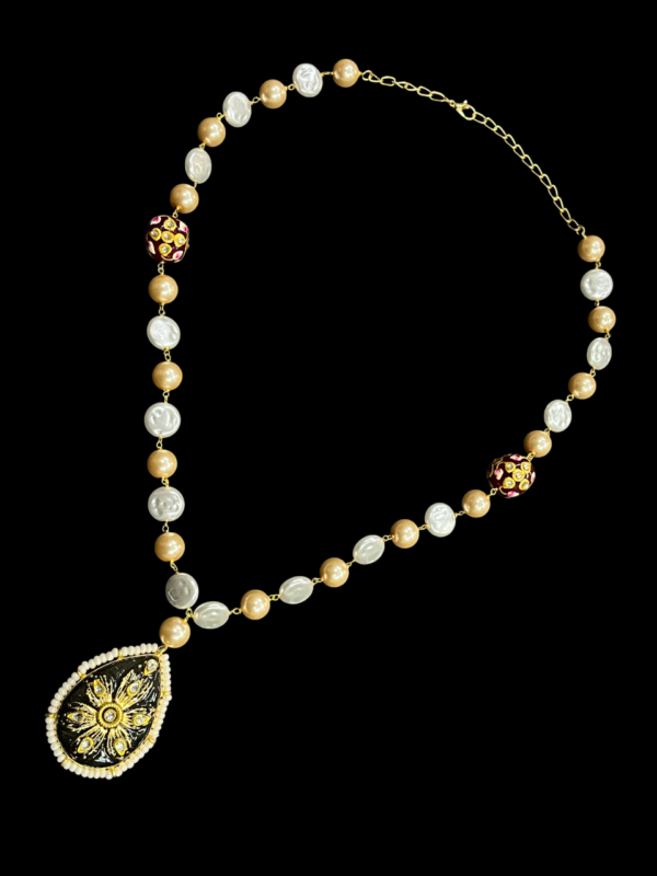 Preium Single Layered Multicolor Pearl Handmade Painting (Enamel) Jewellery - Image 2