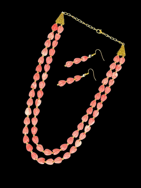 Elegant Flower Buds Designer Stunning Necklace Set With Matching Earring For Women - Image 2