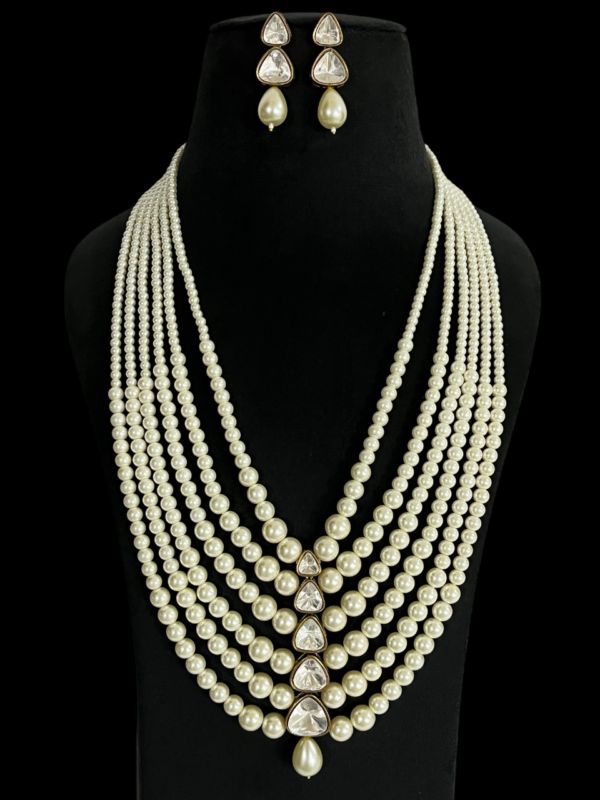 Premium Multi Layered Pearl Bollywood Style Statement  Jewellery Set