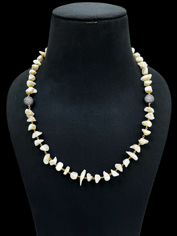 Premium Necklace For Women Single Layered Gold Plated Stunning Pearl Beaded Jewellery Moti Mala
