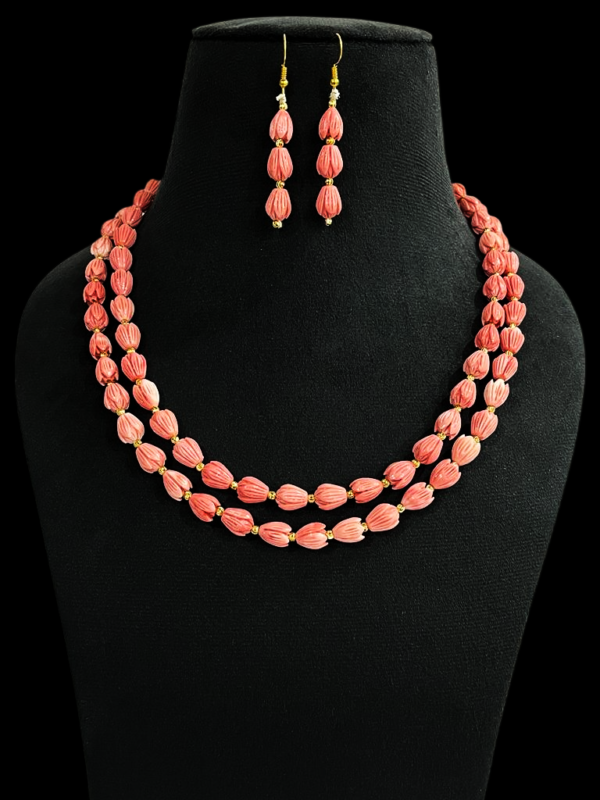 Elegant Flower Buds Designer Stunning Necklace Set With Matching Earring For Women