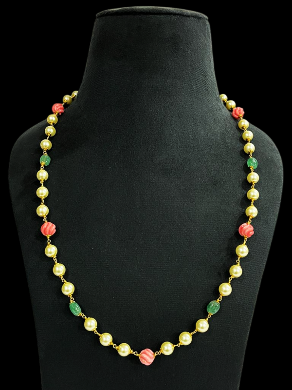 Elegant Pearl Necklace Mala For Women & Men Single Layered Pearl Necklace Mala