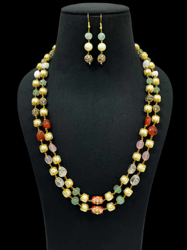 Elegant Necklace For Women Gold Plated Multicolor Beaded for stylish Women