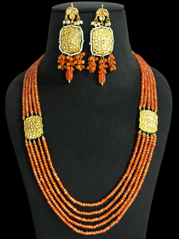 Multi Layered Handmade Painting (Enamel) Kundan Jewellery Set
