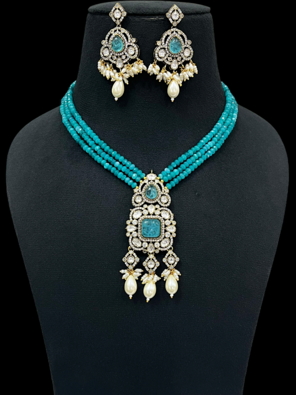 Premium  Pendant Multi Layered American Dimond (CZ) Jewellery set