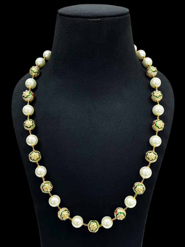 Single Layered Handmade Painting Stunning Pearl Beaded Premium Jewellery Moti Mala
