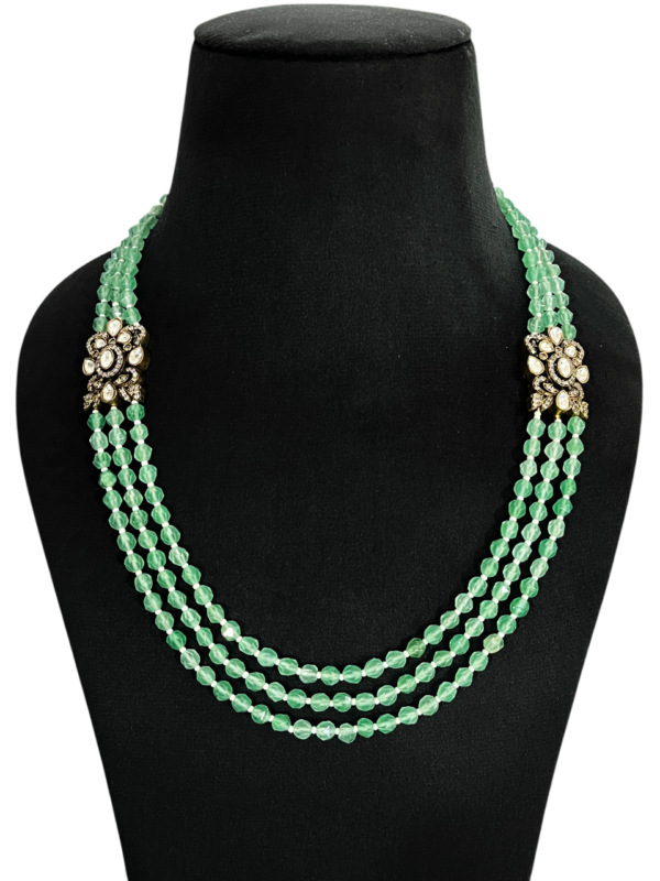 Multi Layered American Dimond (CZ) Premium Locket Long Necklace For Stylish Women - Image 3