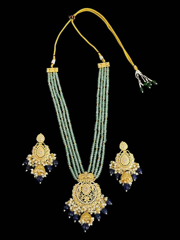 Premium Pendant Necklace For Women Multi Layered Beaded Pearl (CZ) Jewellery Set - Image 2