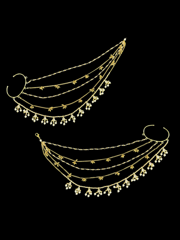 Premium Gold Plated Earchain for Stylish Women Gift For Her Wedding Anniversery