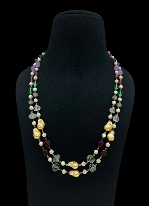 Elegant Multi layered Baroque Pearl New Design Necklace For Stylish Women
