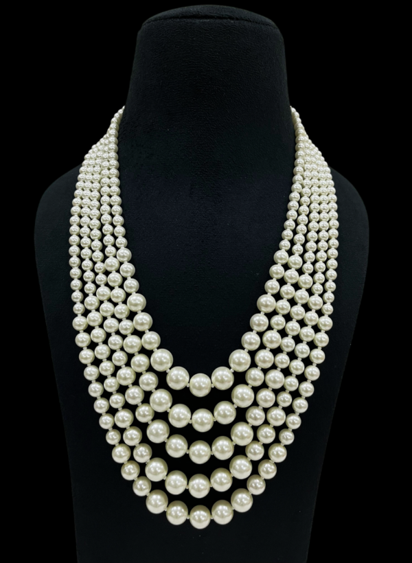 Elegant Multi Layered Pearl Necklace New Design For Gift Stylish Women