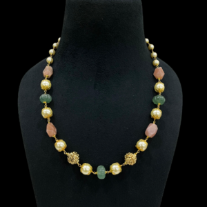 Premium Pearl and Gemstone Beaded Necklace for Stylish Women