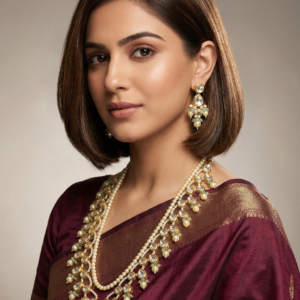 Premium kundan long jewellery for wedding