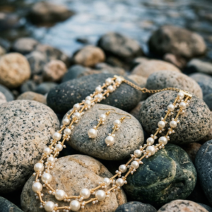 Necklace For Women Pearl Beaded Long Necklace Set With Hooks Earring Gift For Her Women's Jewelry