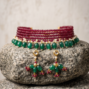 Necklace For Women Multi Color Multi Layered Beaded Stunning Statement Chic Choker Jewellery Set