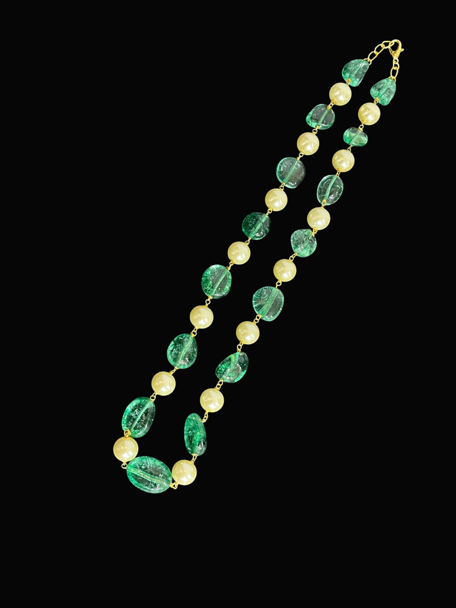 Necklace For Women Tourmaline Pearl Single Layeded Mala for stylish women - Image 2