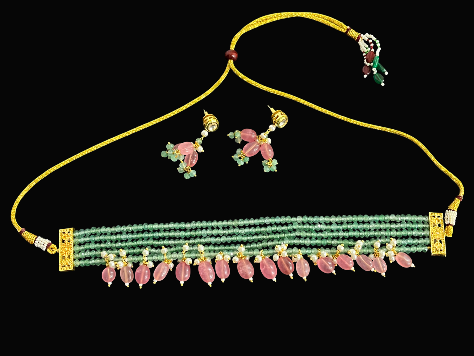 Necklace For Women Multi Color Multi Layered Beaded Stunning Statement Chic Choker Jewellery Set - Image 6