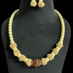 Necklace For Women Pearl Beaded Bollywood Style Stunning Party Choker
