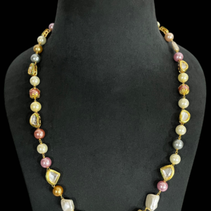 Premium Freshwater Pearl Multicolor Single Layered Kundan Western Jewellery Mala Gift For Her Women's Jewelry