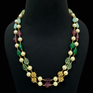 Premium multi standard onyx pearl mala gift for women wedding anniversery