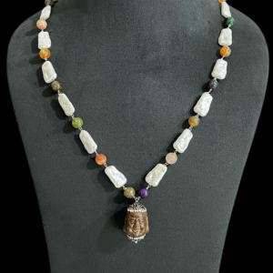 Premium High Polish Single Layer laughing Buddha Pendant Necklace Mala