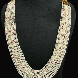 Premium Necklace For Women Multi Layered Faux Pearl Beads Long Necklace Jewellery Mala