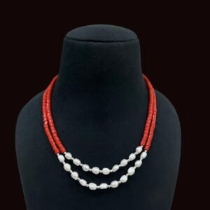 Premium double layered freshwater pearl necklace for stylish women
